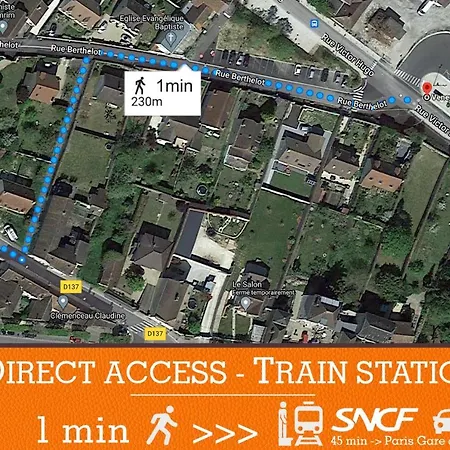アパート Duplex Standing 7min➤fontainebleau-insead⎮45min➤paris *
